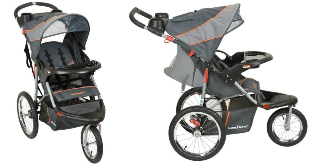 baby trend jogger stroller shown from the front and side