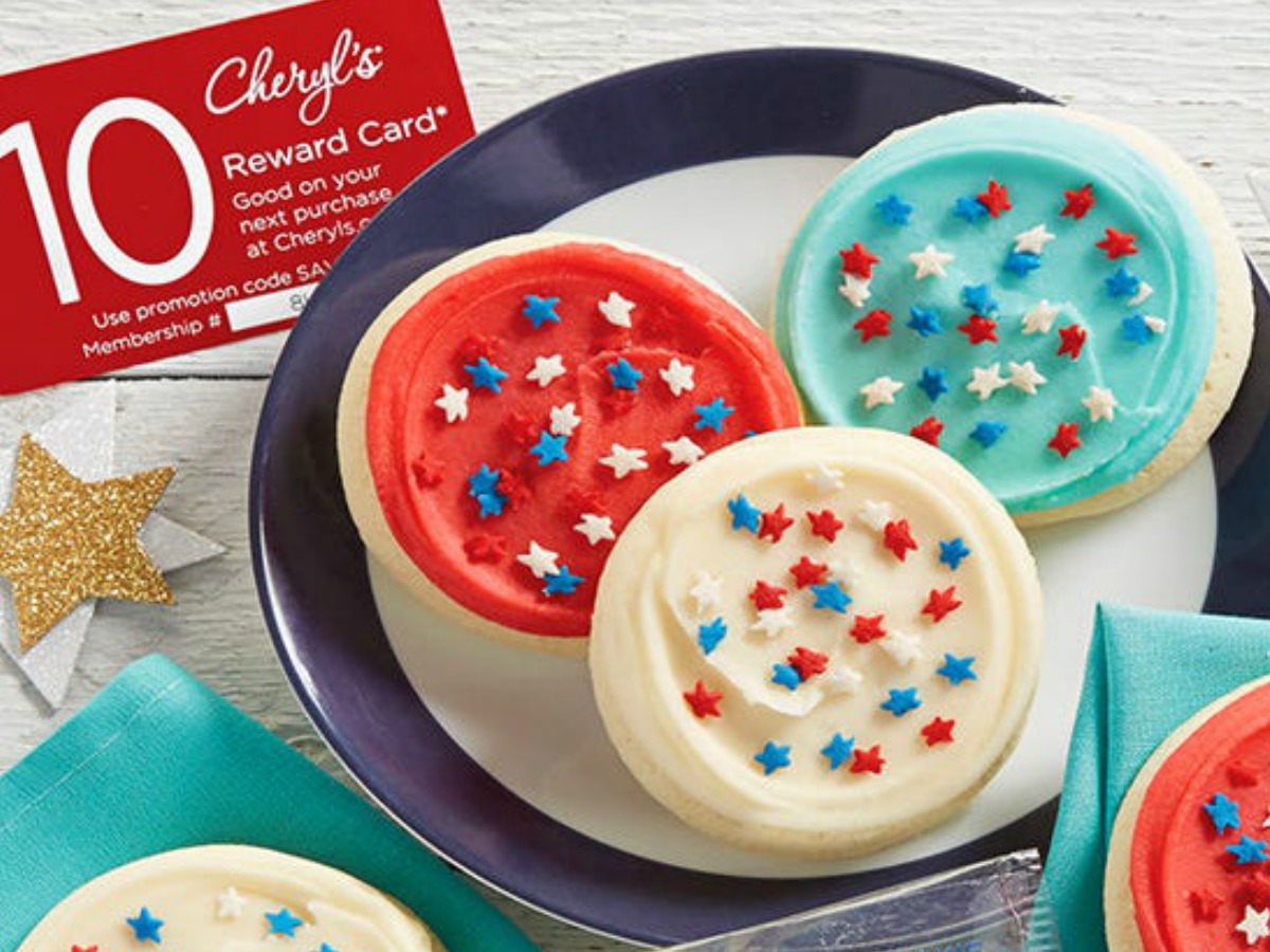 cheryls red white and blue sampler pack cookies