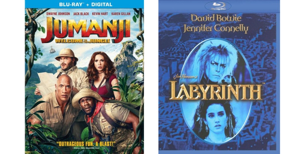 jumanji and The Labyrinth Blu-Ray dvd