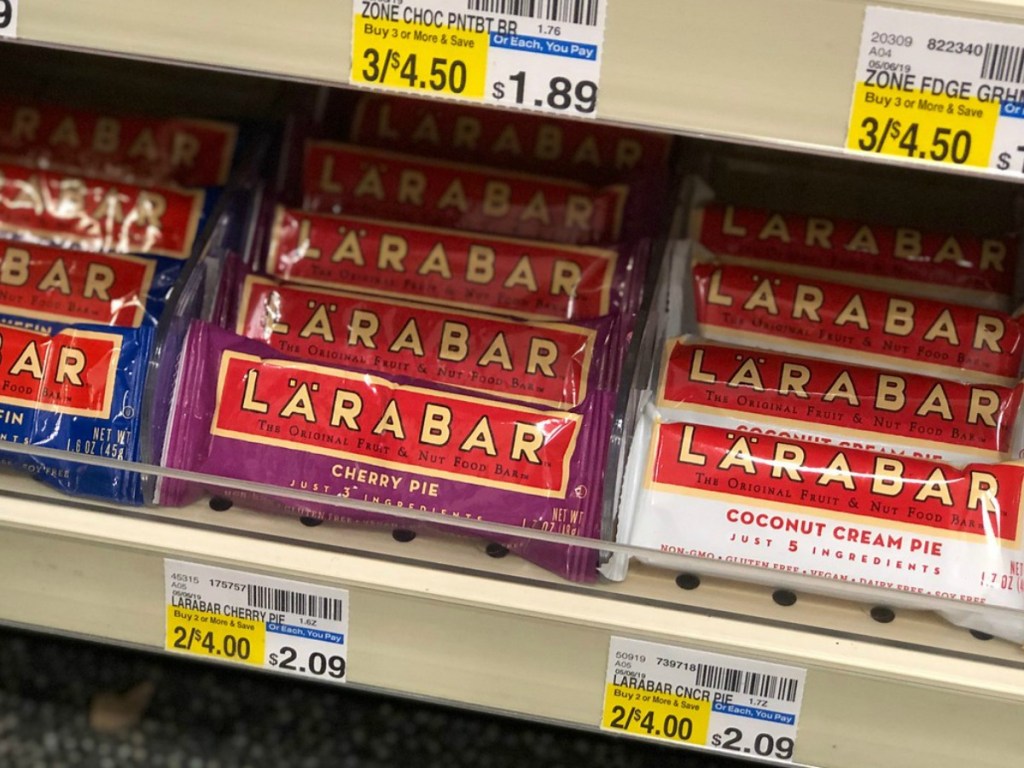 larabar bars on store shelf