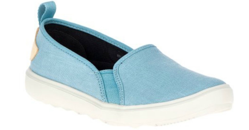 women's slip on shoes in blue