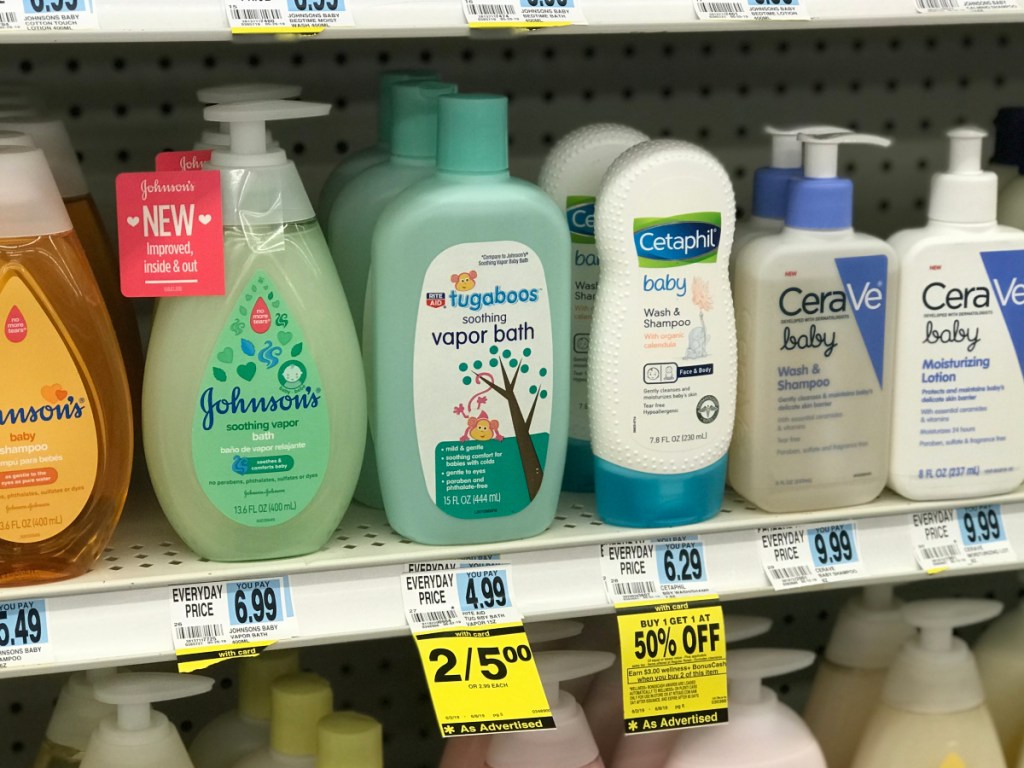 rite aid tugaboos bath care on shelf