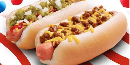 Sonic Drive-In All-American or Chili Cheese Coney Dog ONLY $1