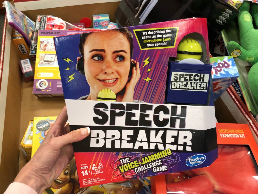 Hand holding Speech Breaker Game