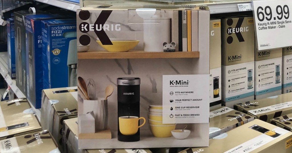 keurig mini single-serve coffee maker on display at target