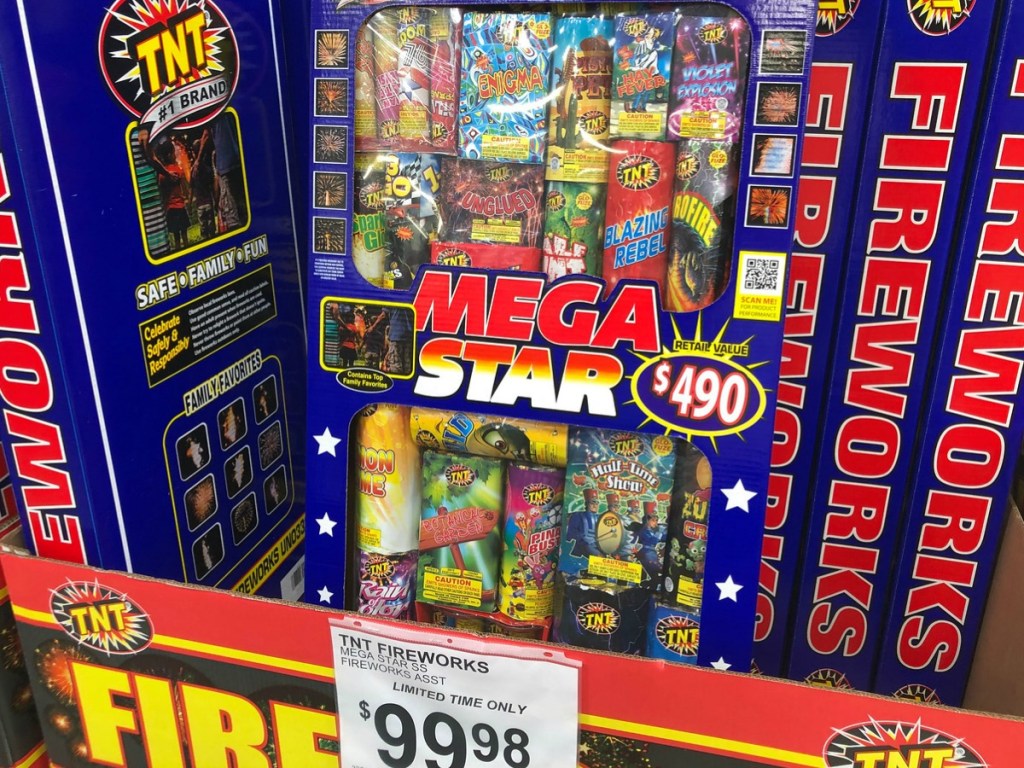 big box of fireworks in store