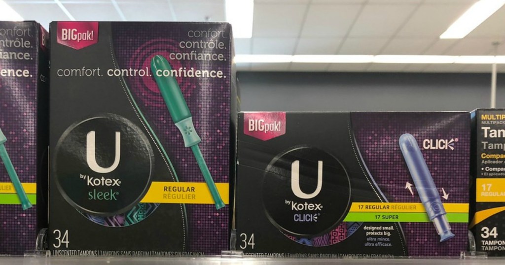 u by kotex tampons at walgreens