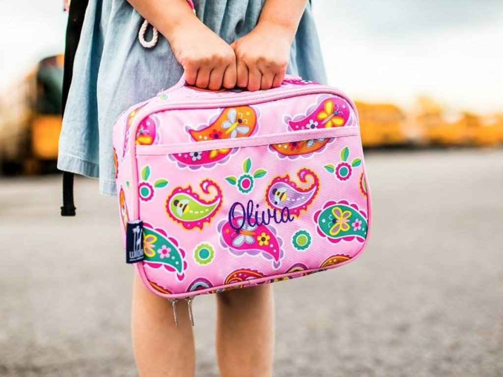 wildkin pink paisley lunch box