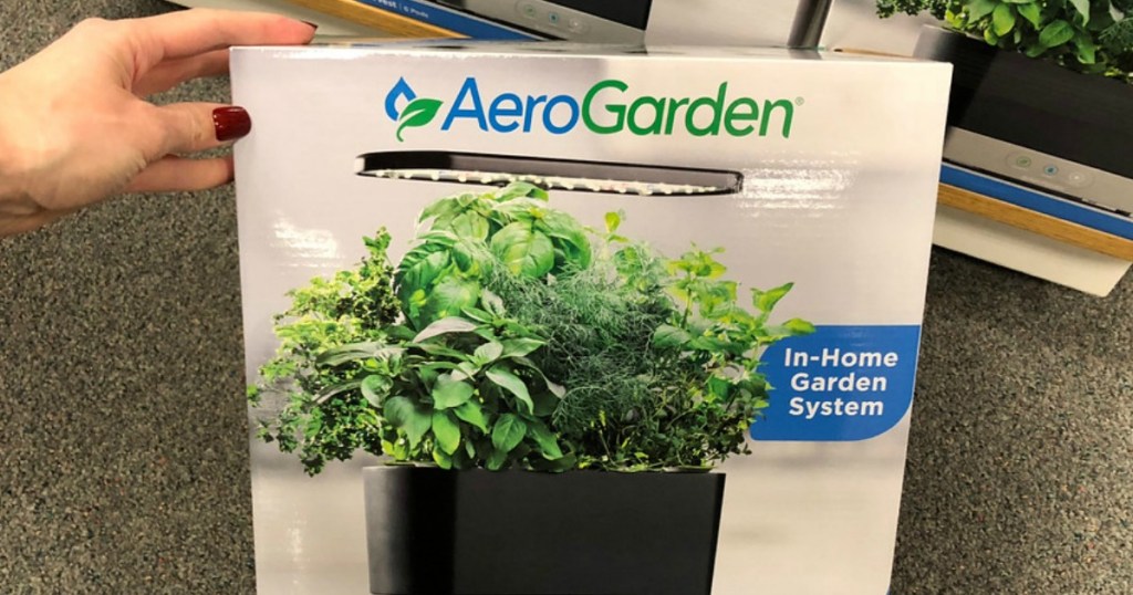 hand holding aerogarden box