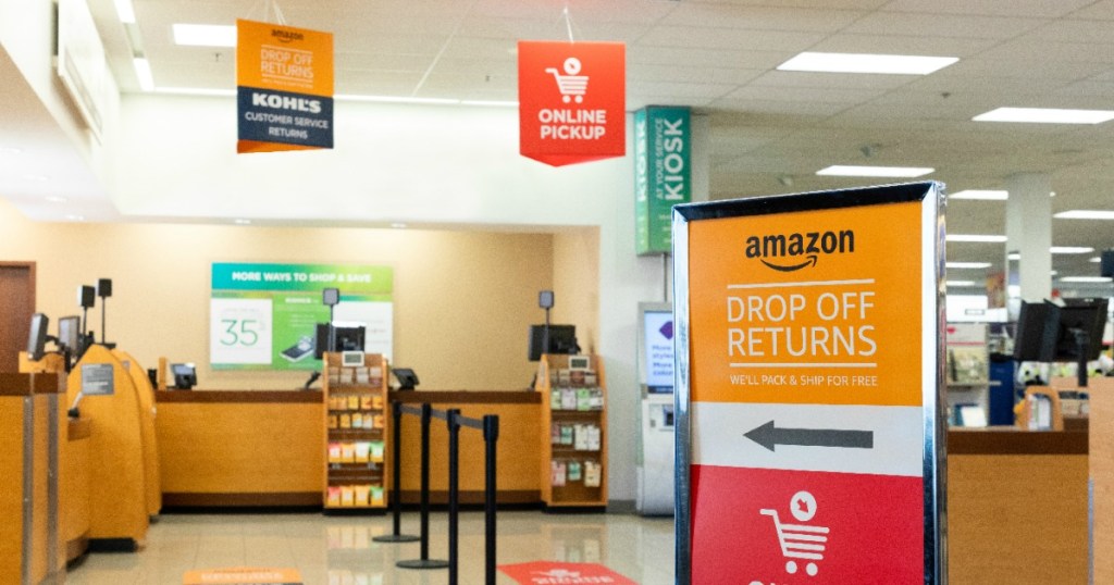 Amazon Return Area inside Kohl's Store