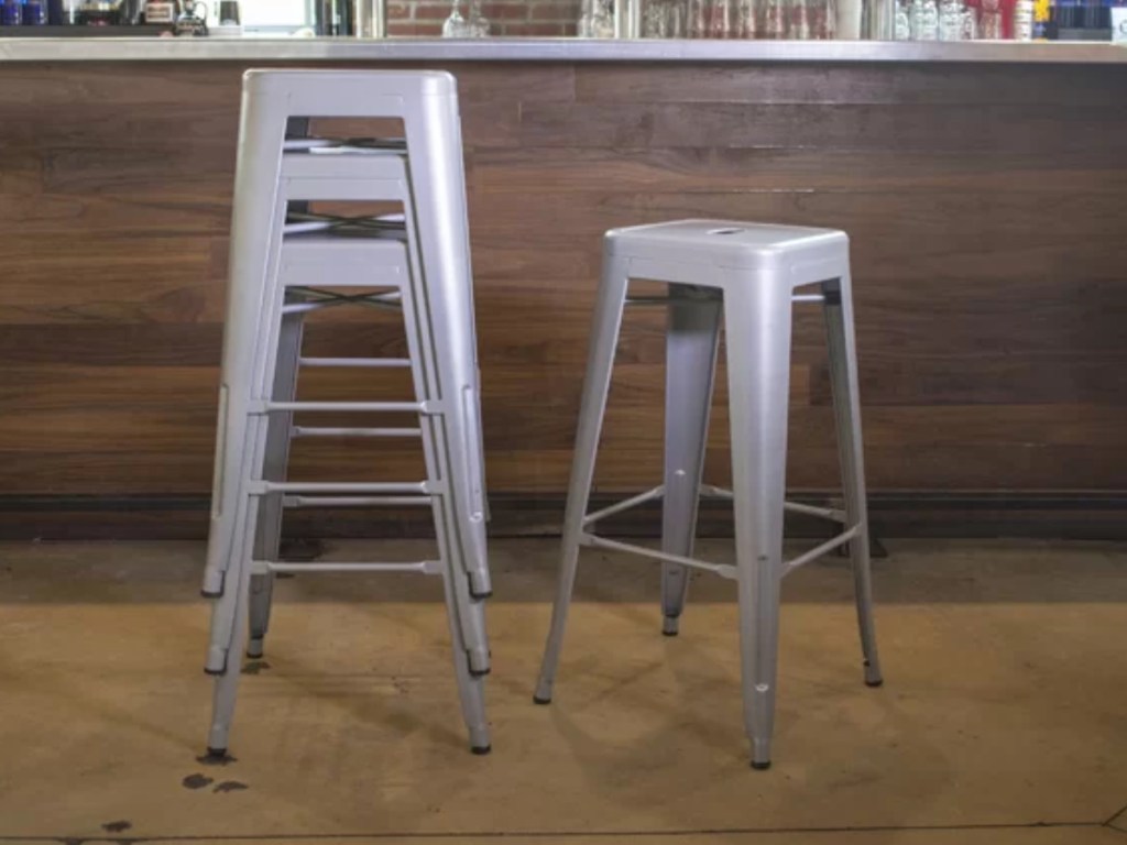 Amerihome stackable metal bar stools