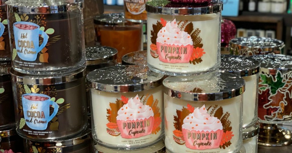 Bath & Body Works candles in the store