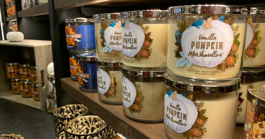 Bath & Body Works candles in-store