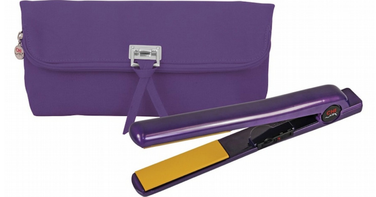 CHI Air 1'' Midnight Violet Ceramic Flat Iron & Thermal Bag Set