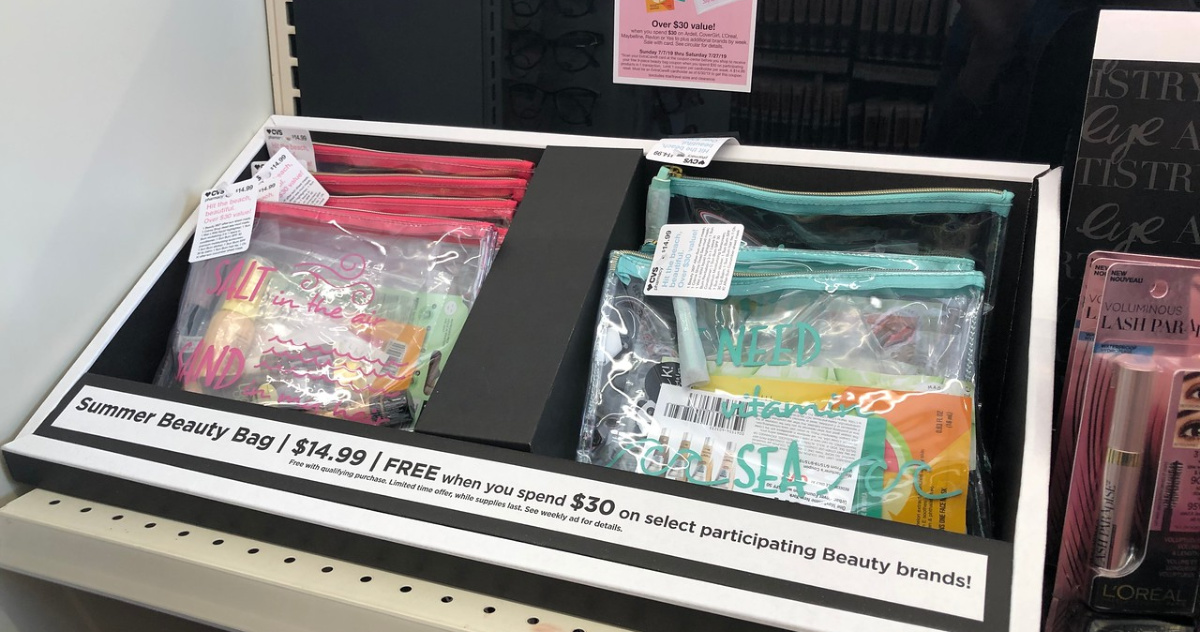 cvs beauty bags at store