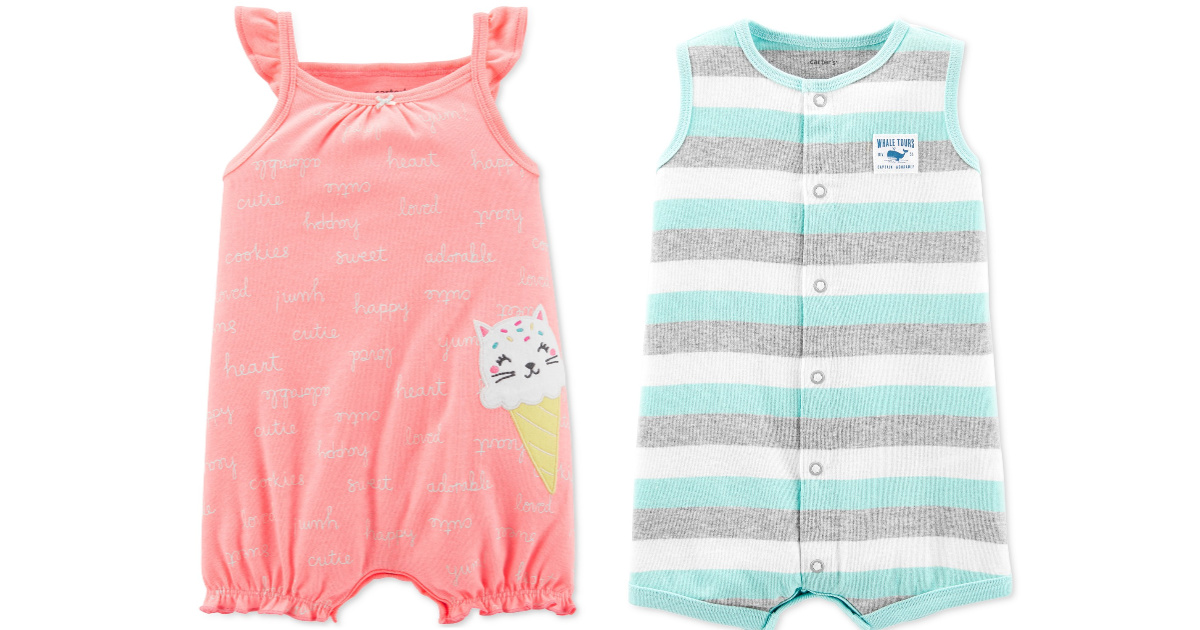 carters boys and girls baby rompers