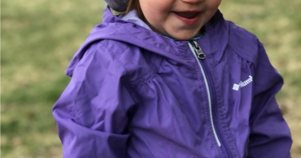 Columbia Switchback Rain Jacket on adorable little girl