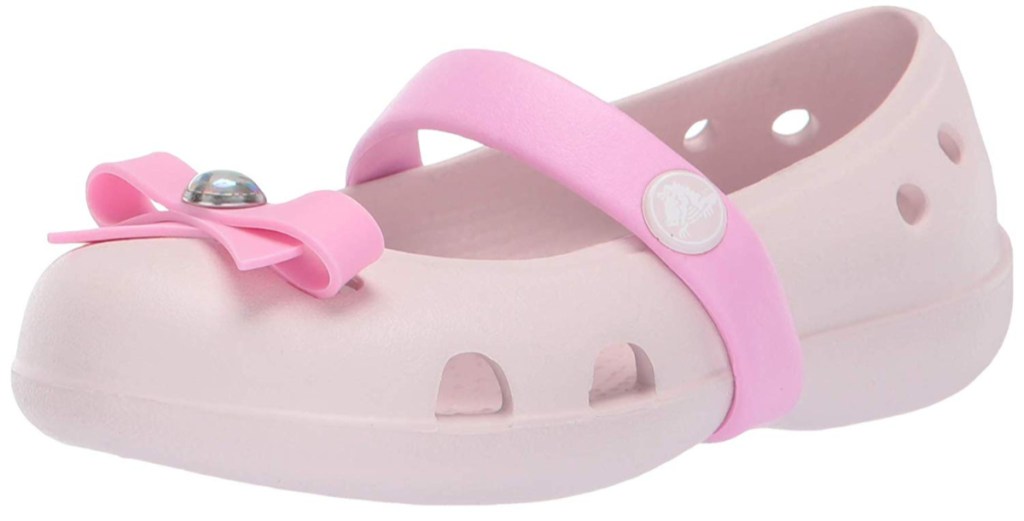 Crocs Kids Keeley Charm Flat in pink