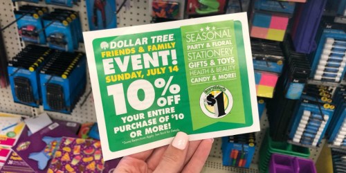 Rare 10% Off Dollar Tree Coupon (July 14th Only) = 90¢ School Supplies