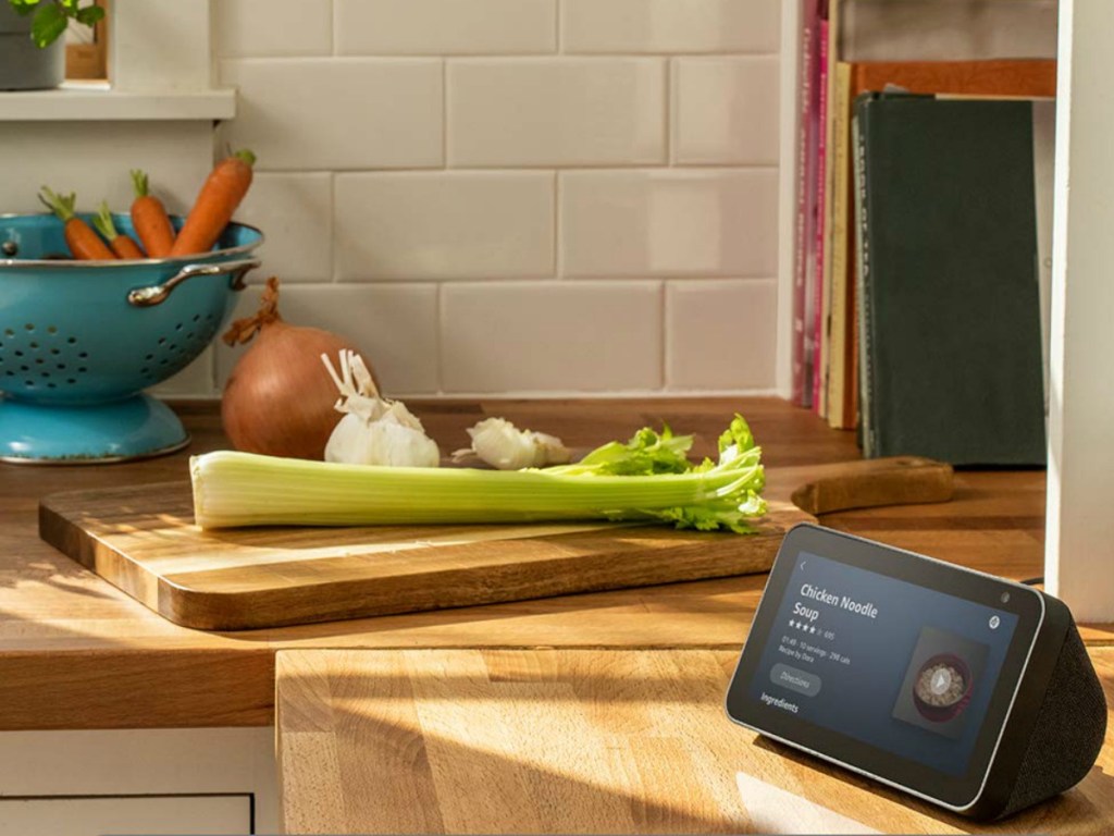 Echo Show 5 on kitchen counter