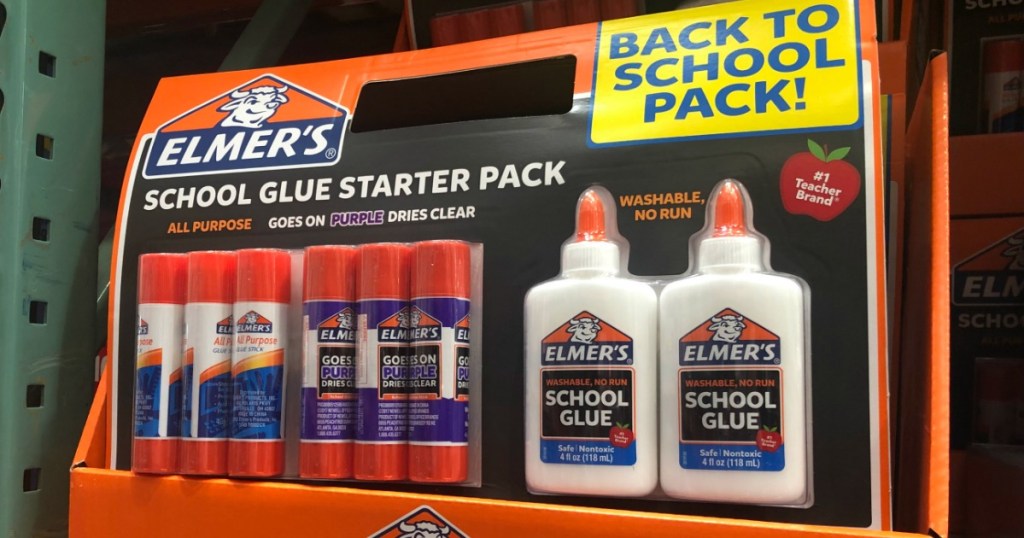 Elmer's School Glue Starter Pack on Costco Shelf