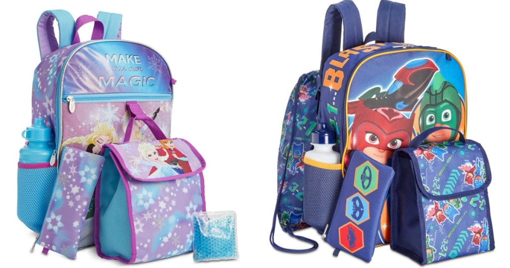 Frozen and PJ Masks 5-piece Backpack