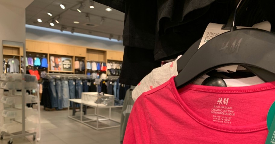 H&M Apparel inside store