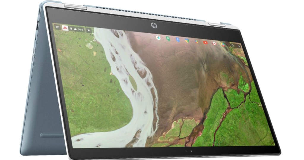 HP Chromebook Laptop in presentation mode