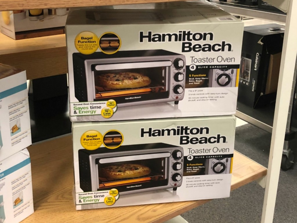 Hamilton Beach 4-Slice Toaster Oven on Kohl's display shelf