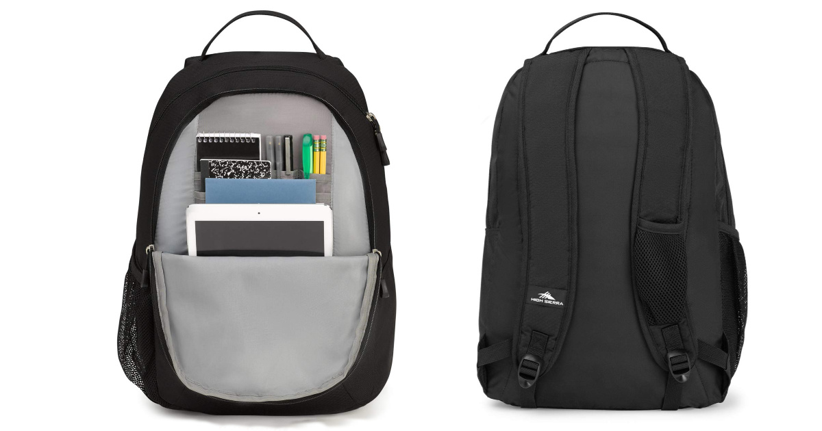 High Sierra Curve Backpack Black