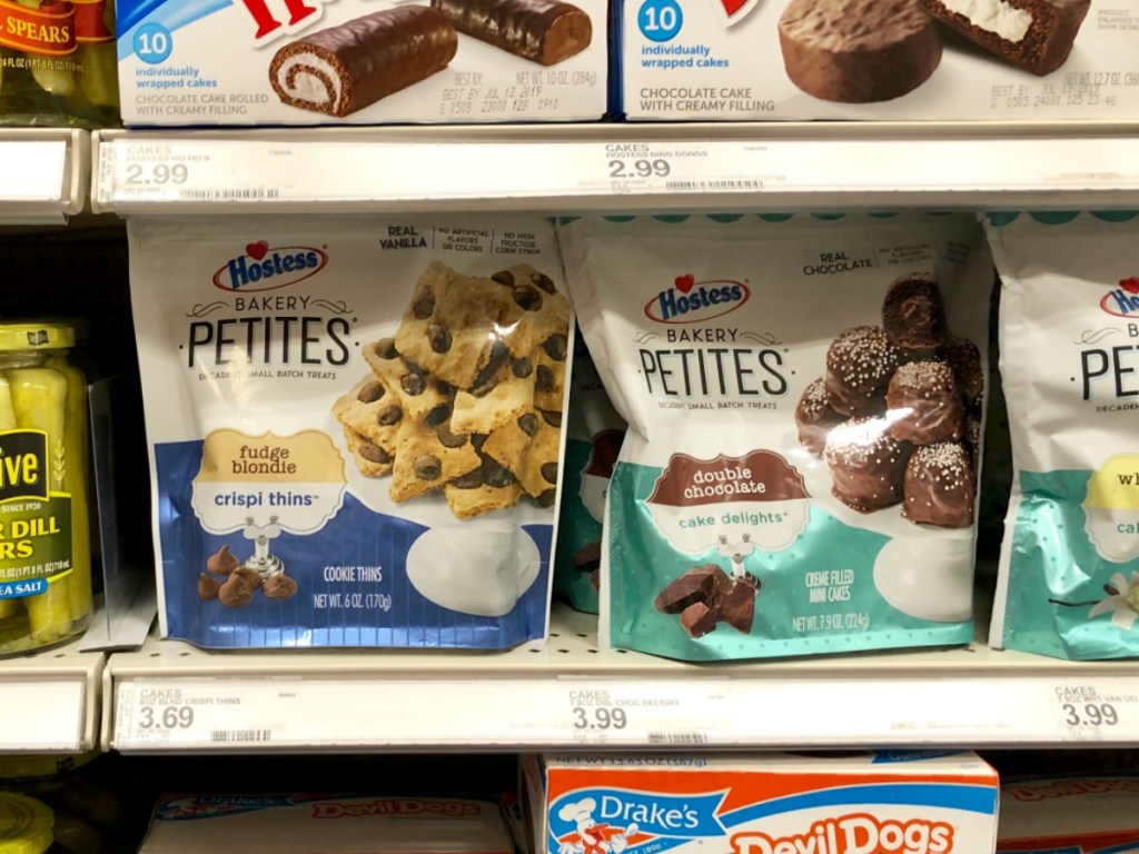 hostess petites bags on Target shelf