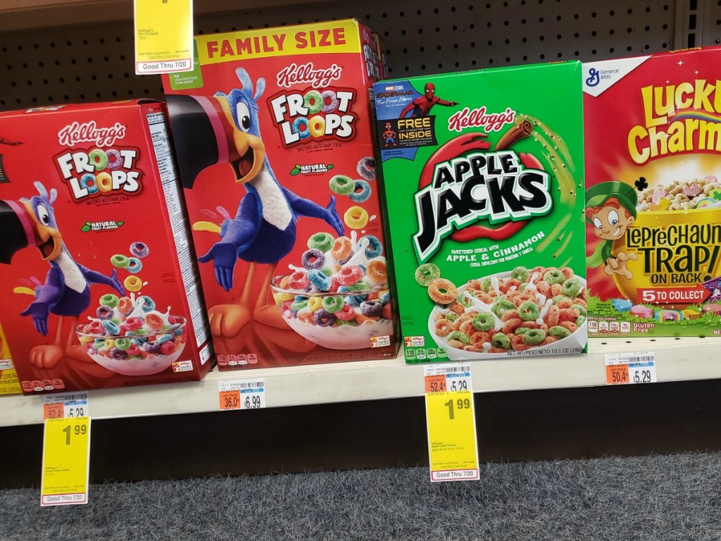 Kellogg's Cereals on CVS shelf