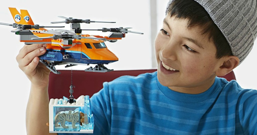 boy playing with lego arctic air