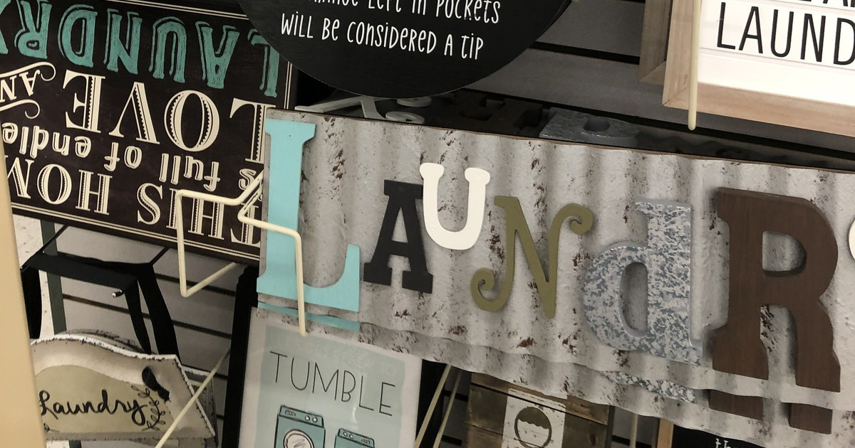 laundry signs at hobby lobby