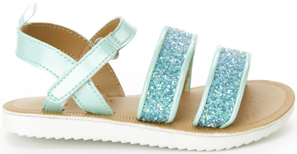 Glittery Blue Girls strapy sandal