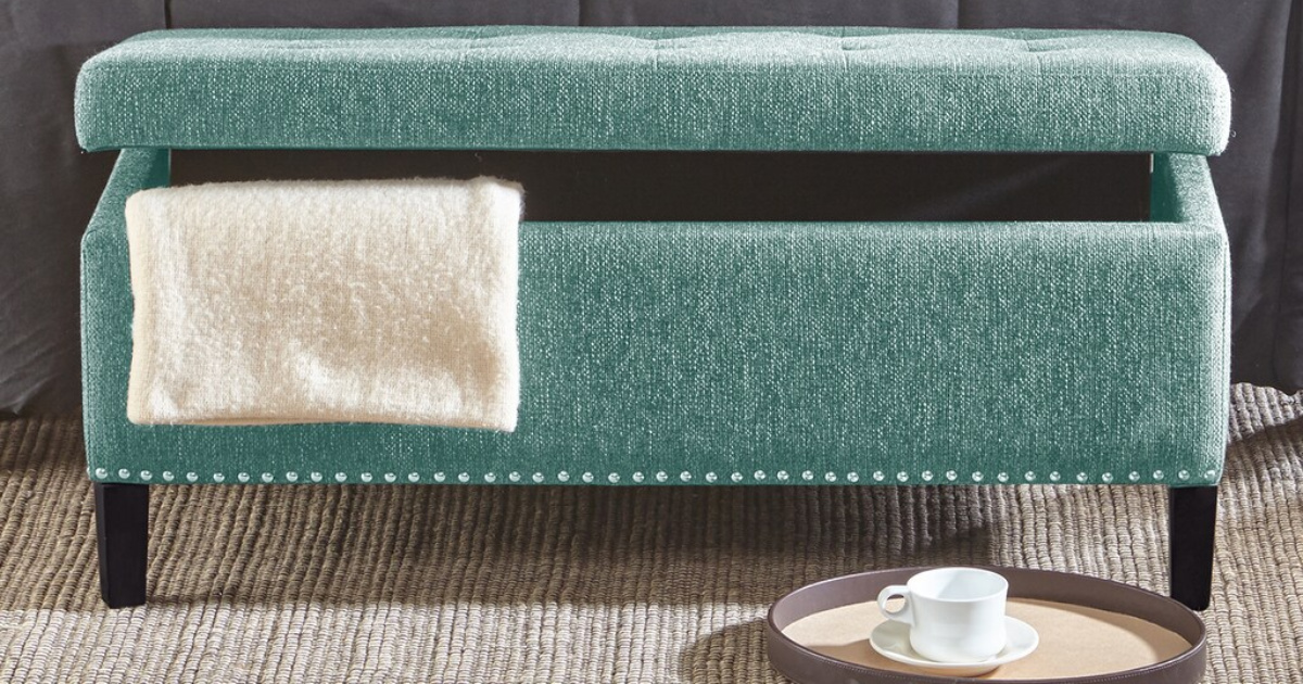 madison park frances storage ottoman in mint at kohls