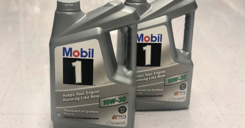 mobil 1 oil on floor in walmart