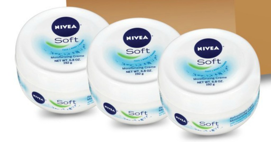 3 containers of NIVEA soft creme