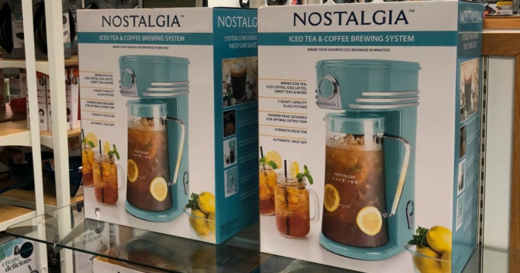 Nostalgia Iced Tea & Coffee Brewing System on shelf