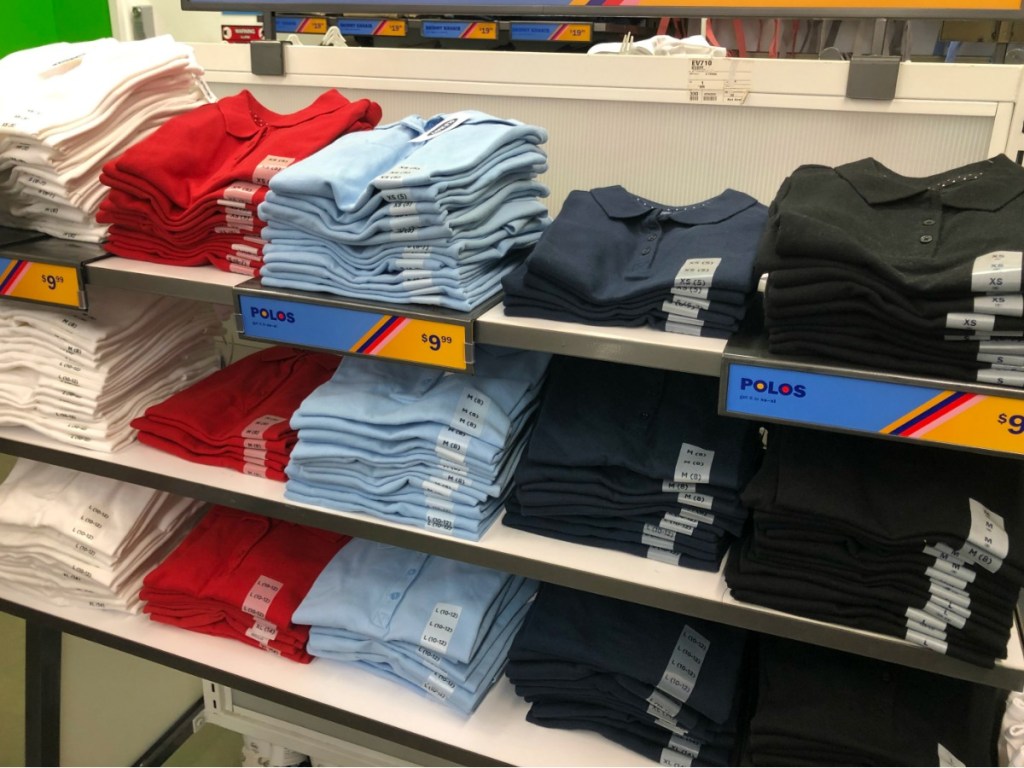 Old Navy Uniform Polos on Shelf