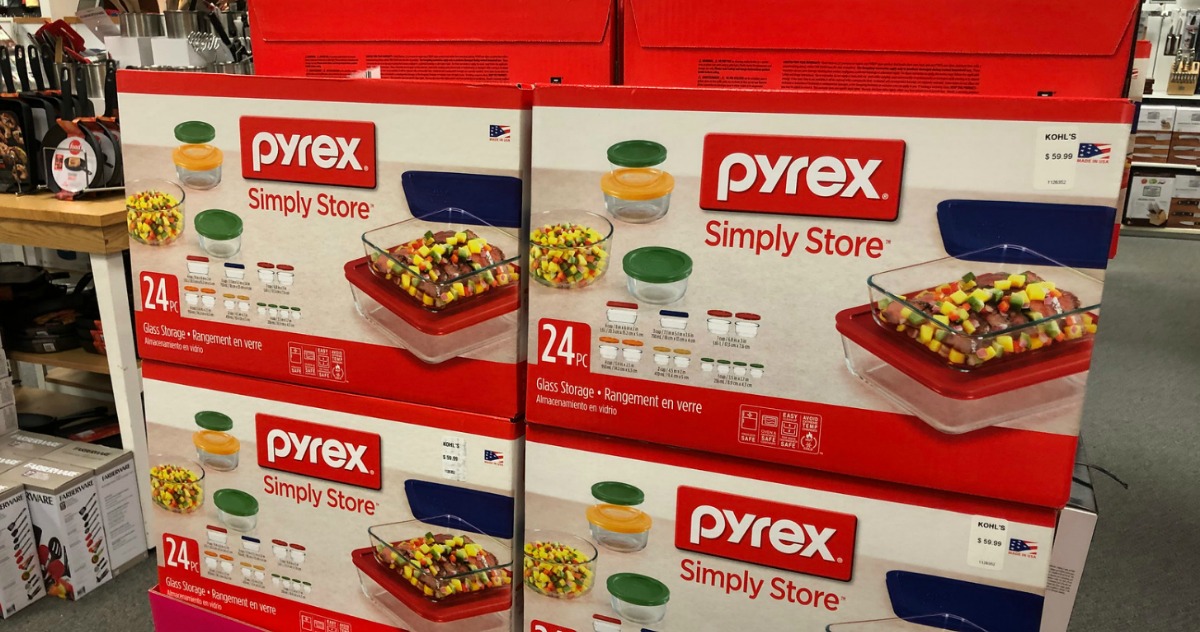 Store display of Pyrex food storage