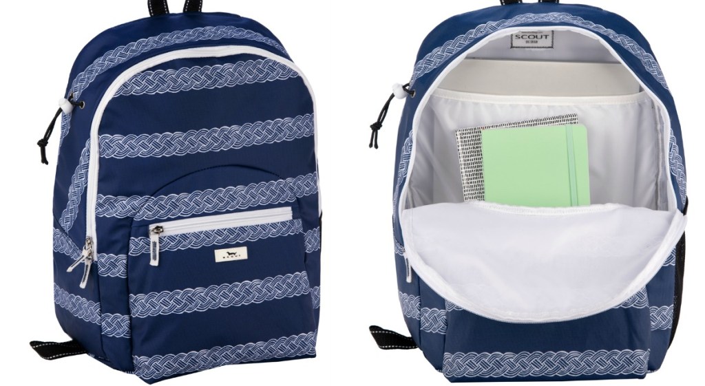 Scout Backpack with blue stripes