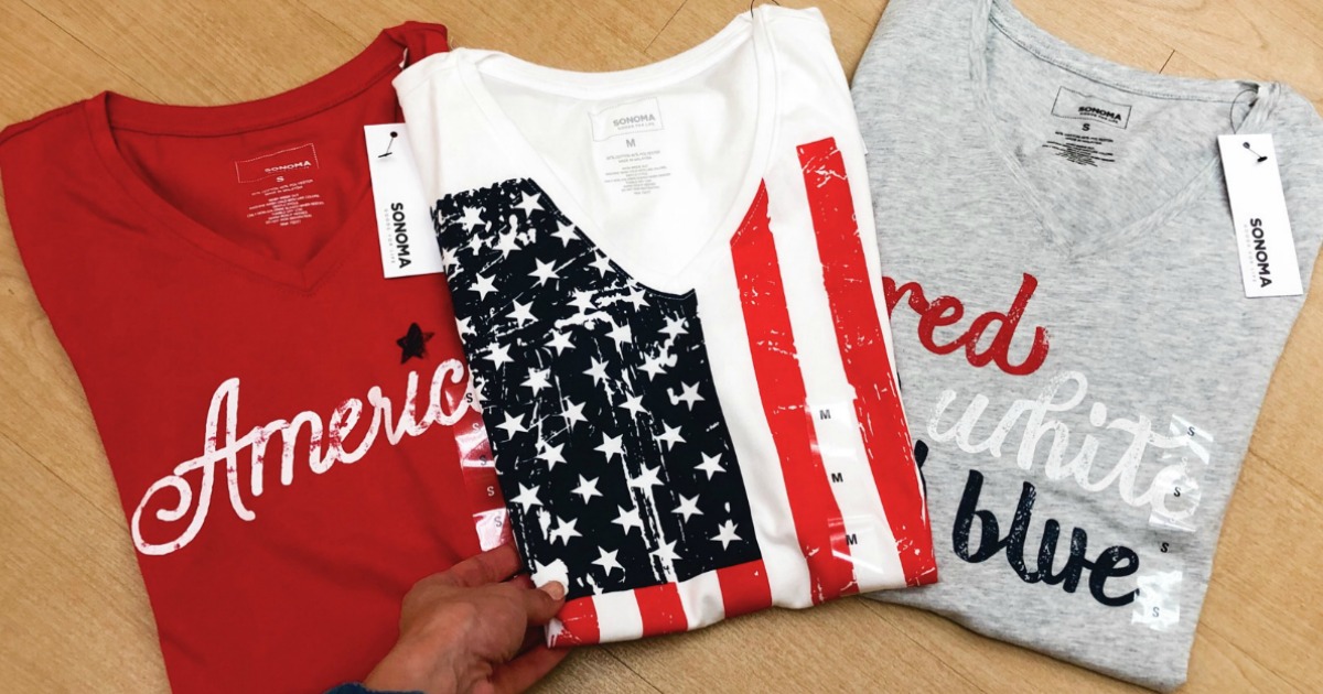 Patriotic women's v-neck tees