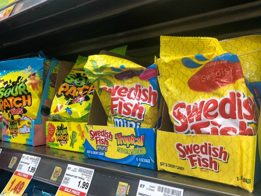 Sour Patch Kids or Swedish Fish on Kroger Shelf