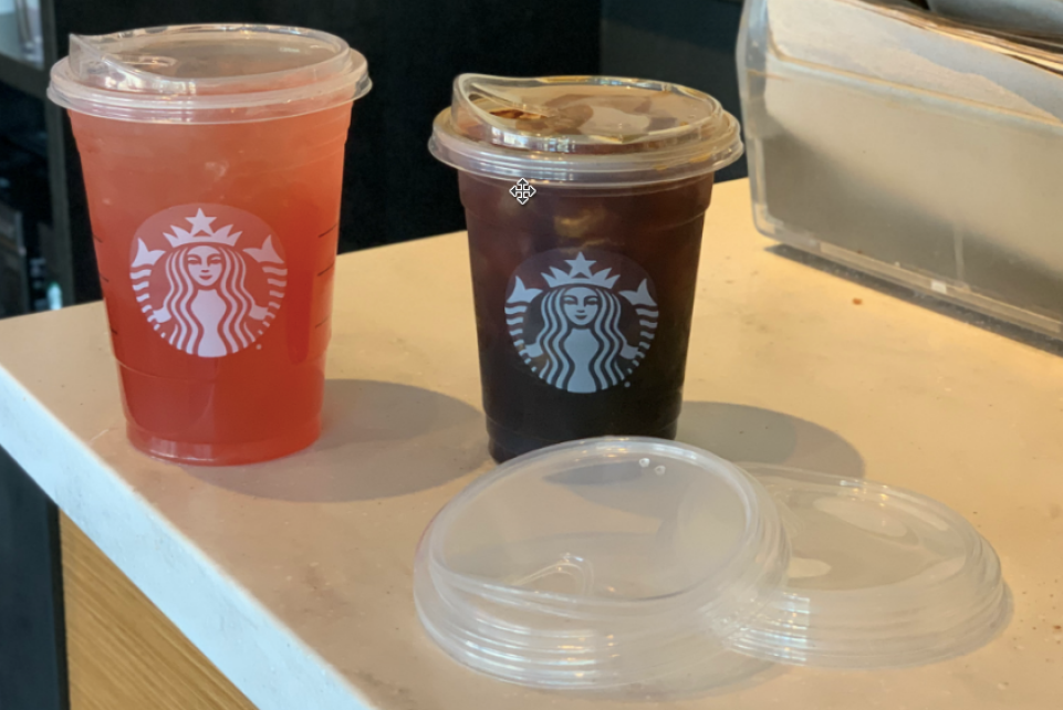 Starbucks cold drinks with strawless lids