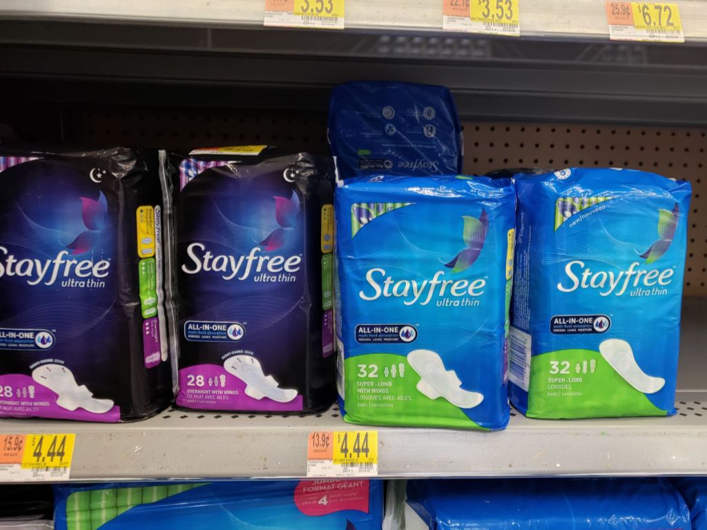 Stayfree Ultra Thin Walmart Shelf