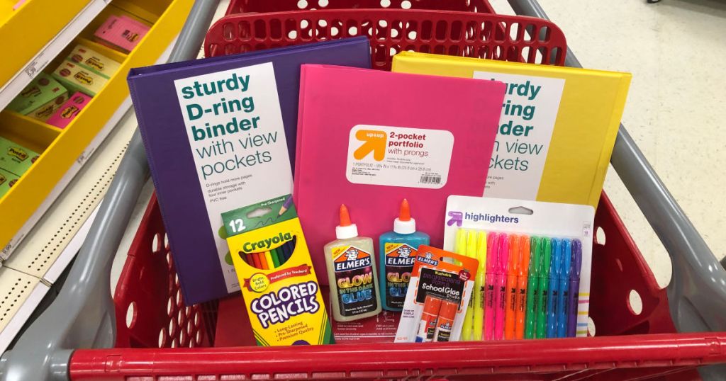 Target Cart with School Supplies