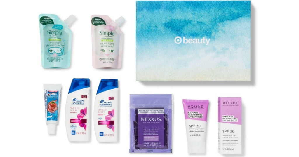 Target July Beauty Box with samples