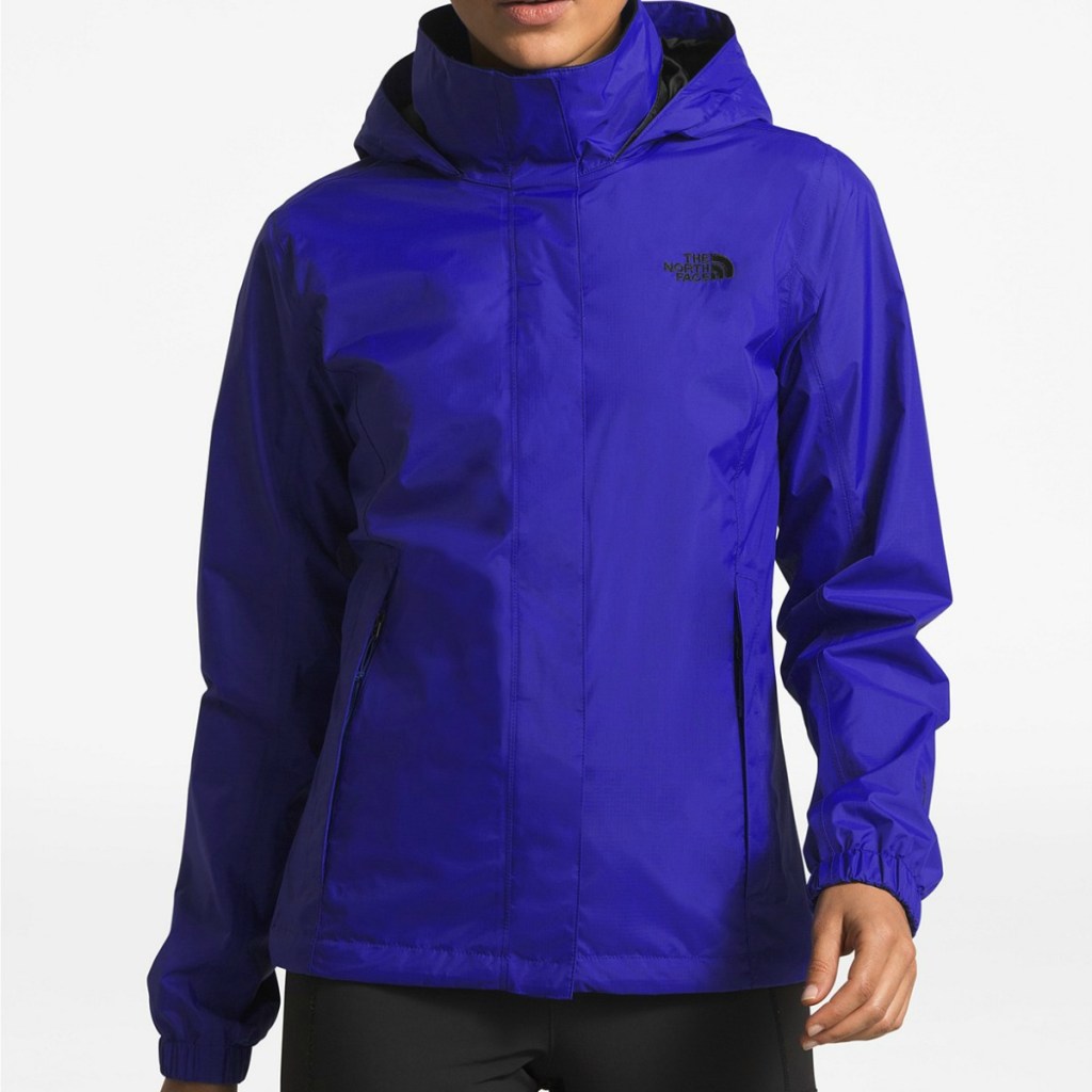 woman wearing purple The North Face Resolve Jacket