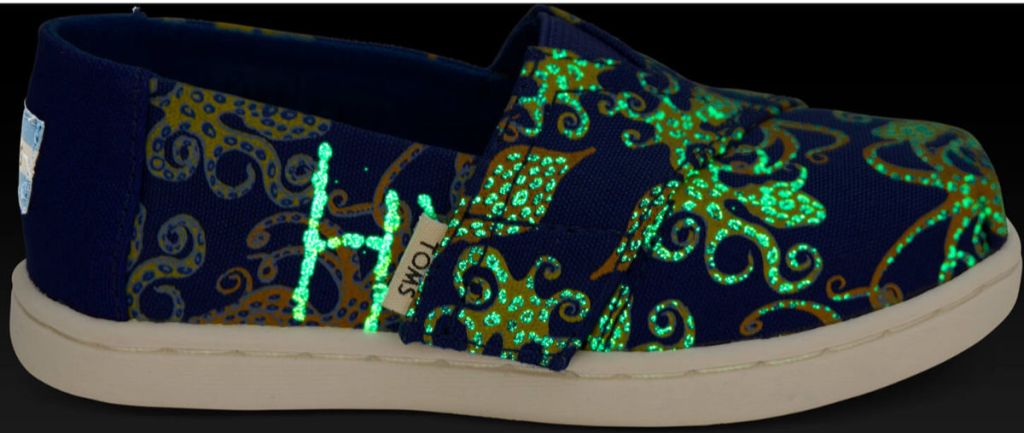 Tiny TOMS Classics in Octoglow Glow-In-The-Dark Canvas